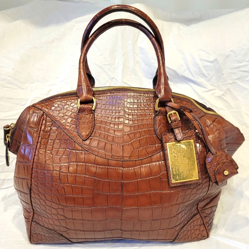 Rare Ralph Lauren brown crocodile bag MSRP $22500 - Picture 1 of 10